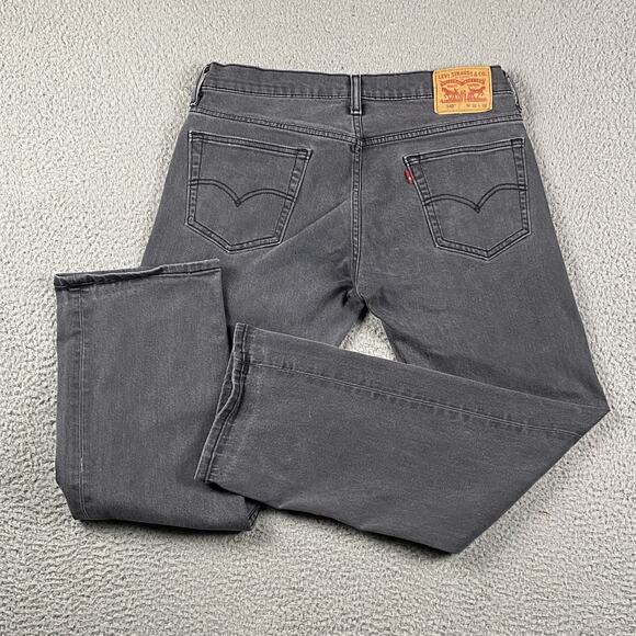 Men's Levi's 569 Loose Fit Gray Straight Leg Jeans W33 L32 Fit (33x29) Denim - Picture 1 of 10